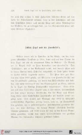 Schloß Tegel und die Humboldt's