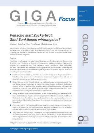 Peitsche statt Zuckerbrot : Sind Sanktionen wirkungslos?