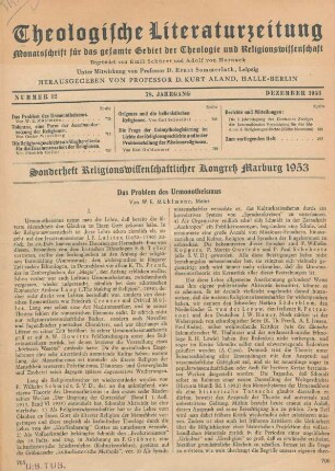 705-718 Das Problem des Urmonotheismus