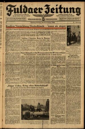 Ausgabe vom Samstag, den 08. Januar 1944.
