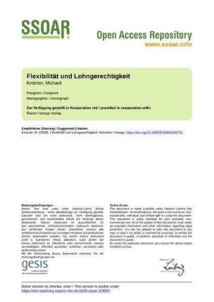 Flexibilität und Lohngerechtigkeit