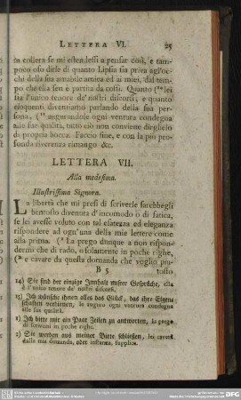 Lettera VII. Alla medesima