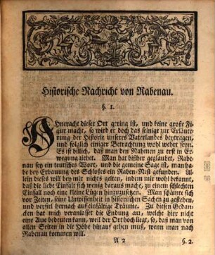 Historische Nachricht von Rabenau