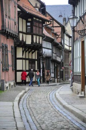 Quedlinburg - Gasse Stieg : Gasse Stieg, aufgenommen am 15. April 2014 in Quedlinburg. Foto Uwe Gerig