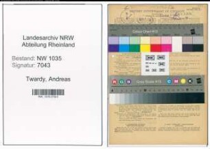 Entnazifizierung Andreas Twardy , geb. 17.12.1897 (Steiger)