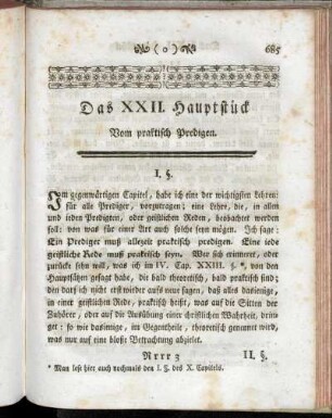 Das XXII. Hauptstück Vom praktisch Predigen.