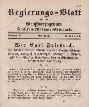 Nr. 21 : 2. Juli 1853