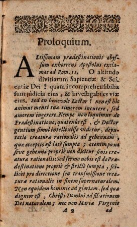 Praedestinatio Christi et Mariae, cum Parergis de incarnatione