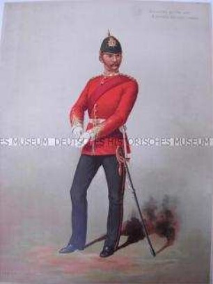 Uniformdarstellung, Kapitän der Linien-Infanterie, Großbritannien, 1880/1890.