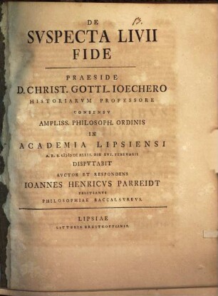 De suspecta Livii fide