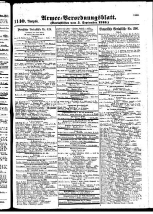 1140.Ausgabe. Dienstag, 5. September 1916