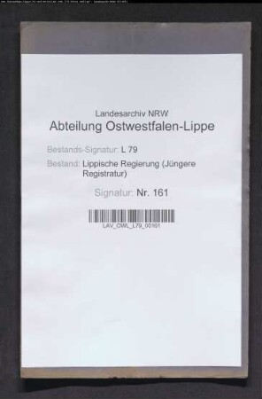Inventarienstücke des Staatsministeriums