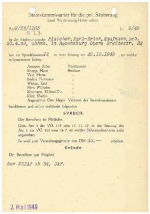 Blaicher, Karl Erich