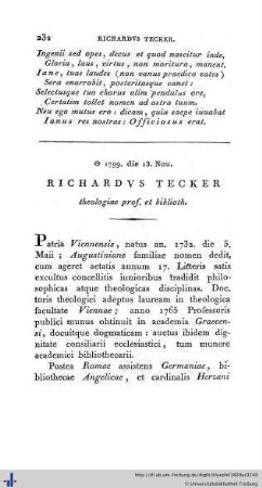 Richardus Tecker.