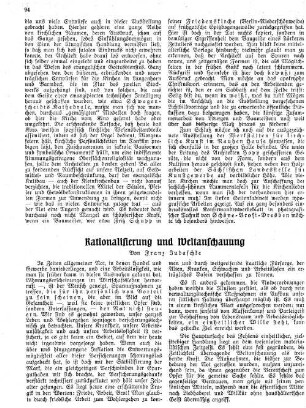 Rationalisierung und Weltanschauung