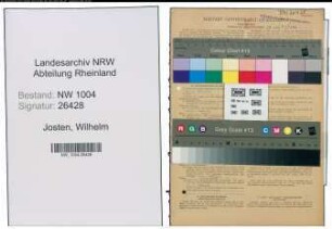 Entnazifizierung Wilhelm Josten , geb. 21.02.1896 (Arbeiter)