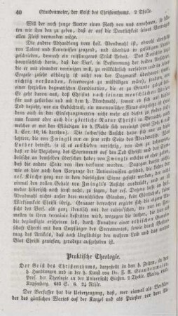40-44 "Der Geist des Christenthums" von F. A. Staudenmaier
