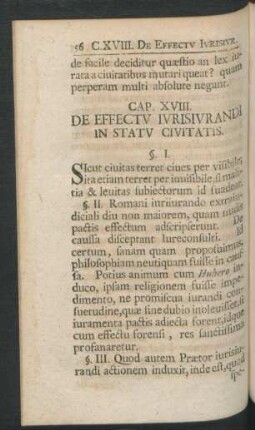 Cap. XVIII. De Effectu Iurisiurandi In Statu Civitatis