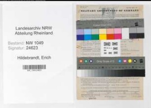 Entnazifizierung Erich Hildebrandt , geb. 27.12.1897 (Justizangestellter)