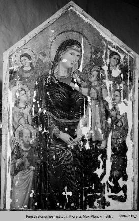 Maestà mit den heiligen Paulus und Petrus Coelestin von
