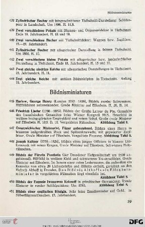 Bildnisminiaturen (Nr. 445-471)