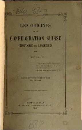Les origines de la Confédération suisse : histoire et légende