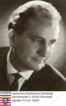 Lämmler, Georg, Prof. Dr. med.vet.habil. (1925-1981) / Porträt, linksgewandtes und -blickendes Brustbild