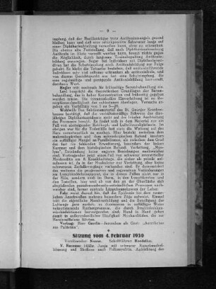Sitzung am 4. Februar 1930