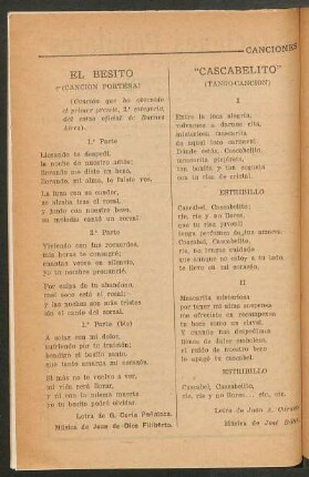 El besito : (Canción porteña)