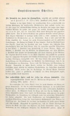 468-479 Empfehlenswerthe Schriften