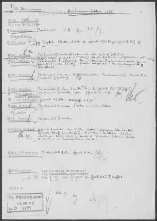 Adelmannsfelden: Visitationsbericht mit Pfarrbericht 1955