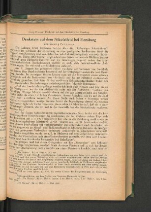 Denkstein auf dem Nikoleifeld bei Flensburg