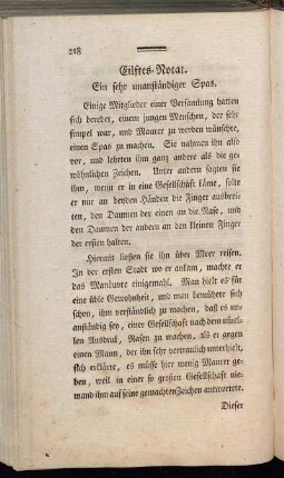 Eilftes Notat. - Zwanzigstes Notat.
