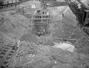 Baugrube Schleuse Heidelberg, Sickerloch
