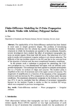 Finite-difference modelling for P-pulse propagation in elastic media with arbitrary polygonal surface