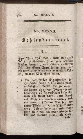 No. XXXVII. Kohlenbrennerei.