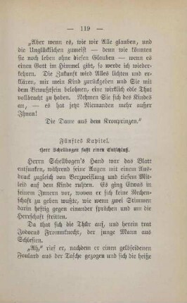 Fünftes Kapitel. Herr Schellbogen faßt einen Entschluß