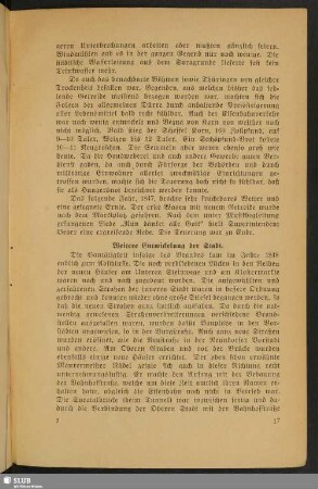 Weitere Entwickelung der Stadt