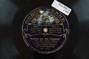 Romanze aus "Der Freischütz" : I. Teil: "Einst träumte" / (Weber)