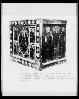 Altarverkleidung: Majestas Domini mit den Evangelistensymbolen