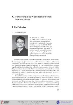 I. Die Preisträger