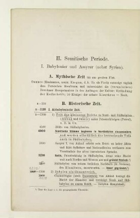 II. Semitische Periode