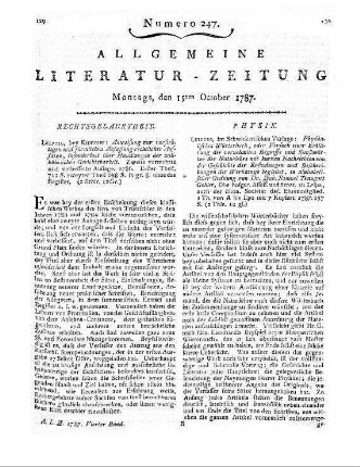 Gehler, J. S. T.: Physikalisches Wörterbuch oder Versuch einer Erklärung der vornehmsten Begriffe und Kunstwörter der Naturlehre mit kurzen Nachrichten von der Geschichte der Erfindungen. T. 1. Leipzig: Schwickert 1787