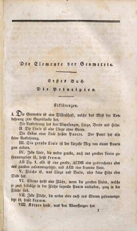 Die Elemente der Geometrie und der ebenen und sphärischen Trigonometrie