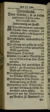 Verzeichnüß.