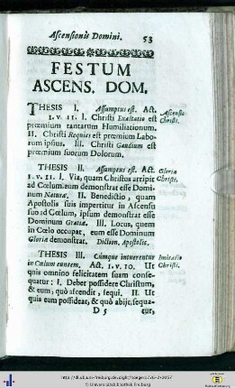 Festum Ascensionis Domini.
