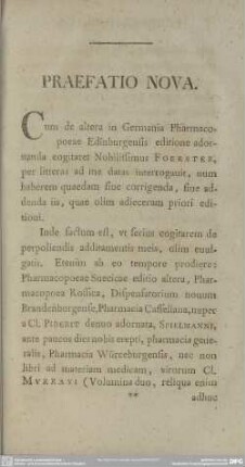 Praefatio Nova