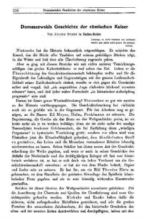 Domaszewskis Geschichte der römischen Kaiser