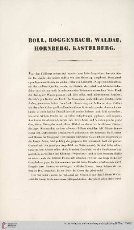 Boll, Roggenbach, Waldau, Hornberg, Kastelberg