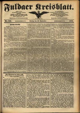 Ausgabe vom Freitag, den 29. September 1905.